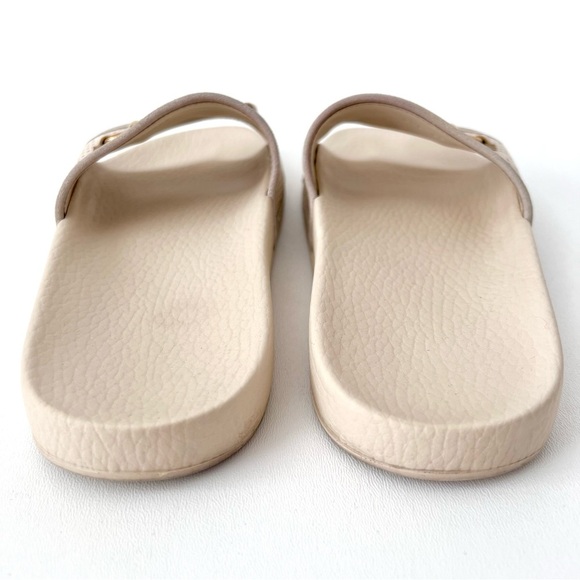 GUCCI || Horsebit Perforated Leather Rubber Sandal Slide White Ivory EU 39 US 9 - Picture 6 of 10